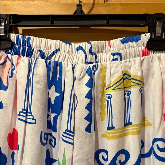 Peach brand Graffic Style wide leg pants women’s Medium NWT - Picture 3 of 11